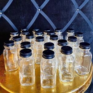 Little Glass Bottles Set of 24 - Crafts Beads Buttons Paint Cooking Spices etc.